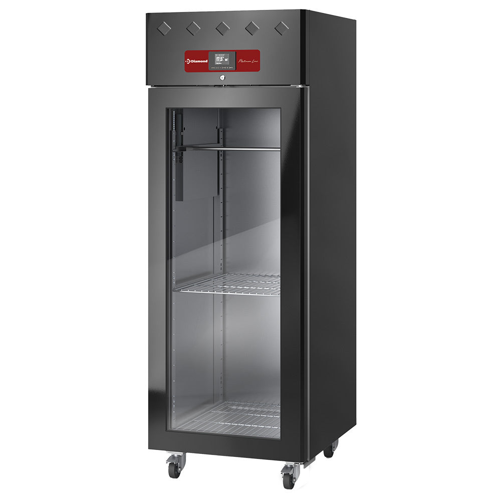 Armoire de maturation dry aging pour viande 600 Lit. ventilée, 1 porte vitrée, 20xGN 2/1 BLACK