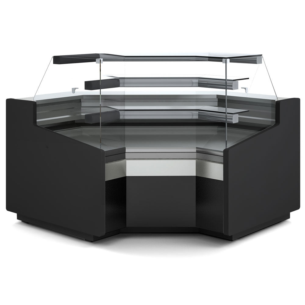 Angle fermé 90°, ventilé, 3 faces – NOIR