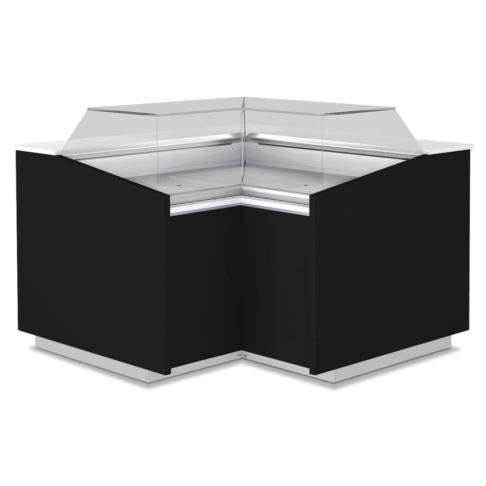 angle fermé 90°, neutre, vitre basse - NOIR