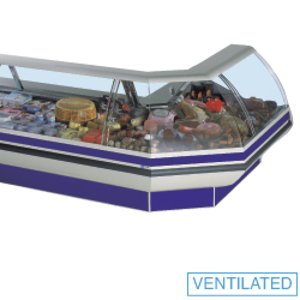 Comptoir ventilé, avec réserve, avec groupe, sans joues