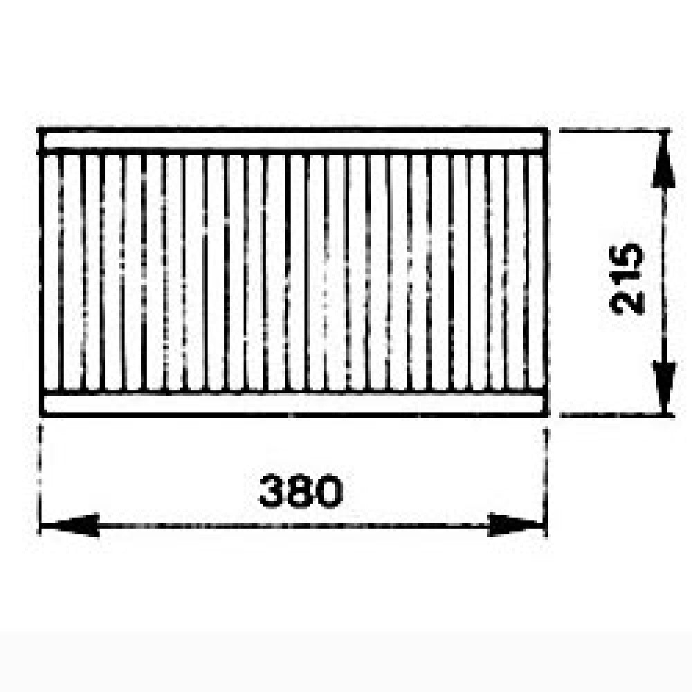 1/2 grille de cuisson, dimensions 380x215 mm